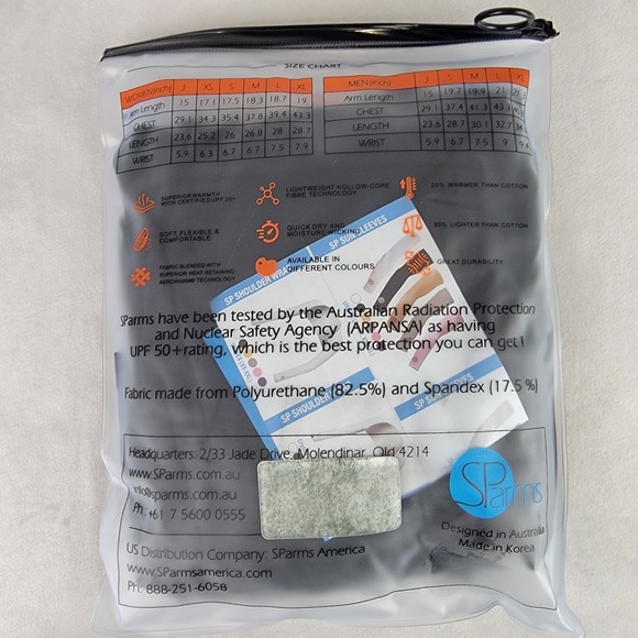 SParms Sun Protection Body Warm High Neck Longsleeve Golf Mock Black L NEW - Picture 8 of 8